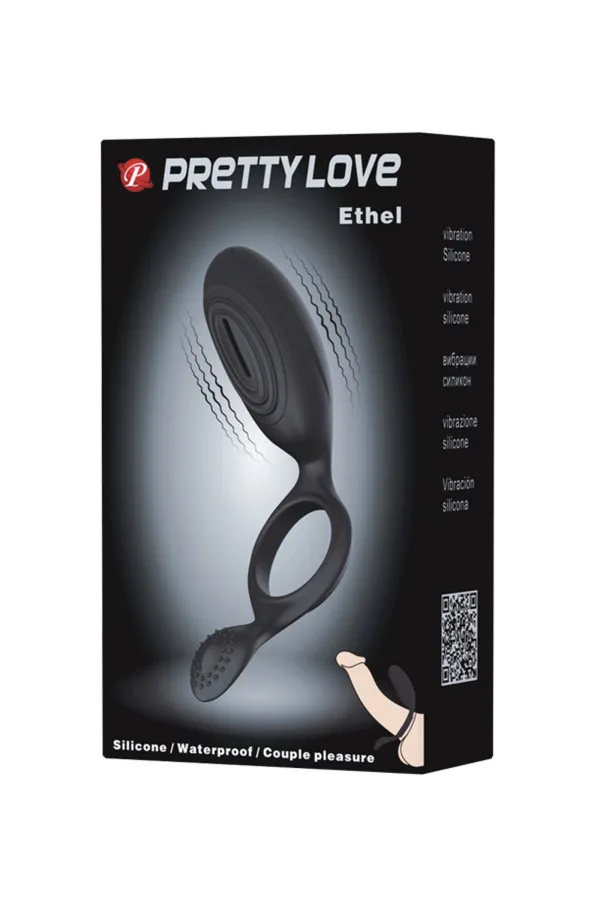 Boîte noire du cockring vibrant Ethel Pretty Love