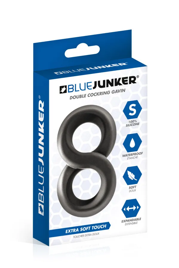 Boîte Blue Junker du double cockring Gavin en forme de 8