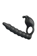 Stimulateur de couple Blackney Pretty Love noir avec anneau et tige texturée
