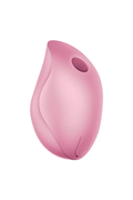 Stimulateur clitoridien Delicia rose à air pulsé sur fond blanc