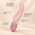 Stronic Oceania : pointe ergonomique point G, fonction de poussée réaliste, silicone respectueux du corps, sur fond crème