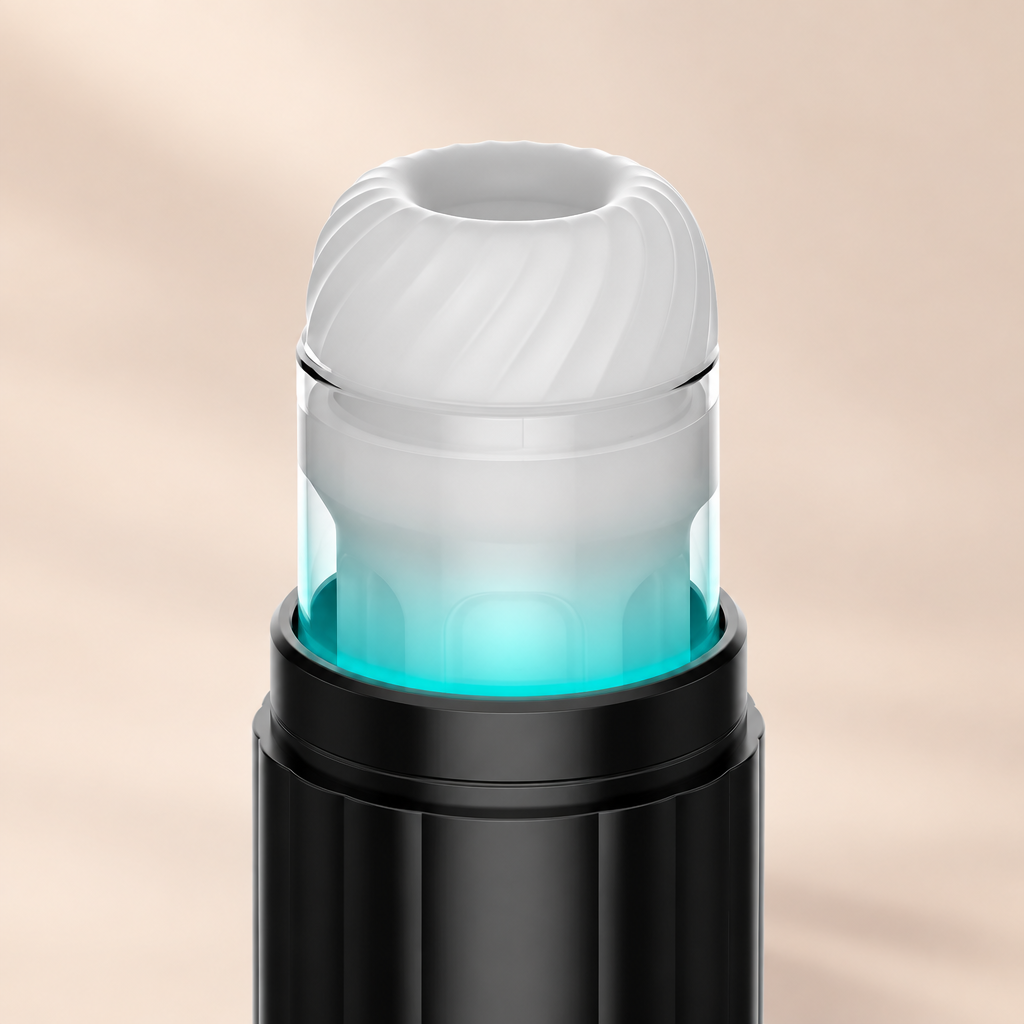 Détail du manchon texturé du Shockwave Kaotik Labs sur fond crème